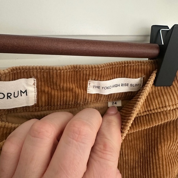 Denim Forum Tan Straight Leg Corduroy Pants - Picture 3 of 3